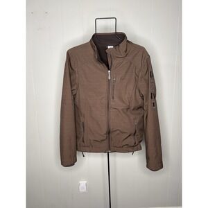 Cinch Concealed Carry Women's Sz L Large Bonded Jacket Brown Western Soft Shell